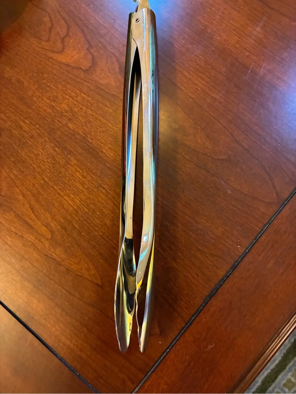 Stainless Steel Serving Tongs - Polished Silver Kitchen Tool